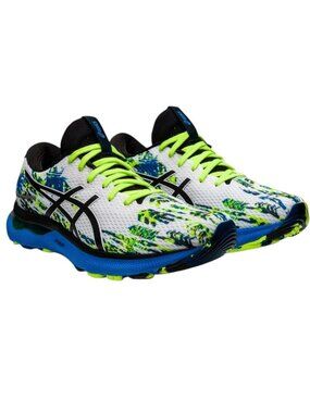 ASICS Gel-Nimbus 24 Men's Running Shoes, White/Black, US 12.5